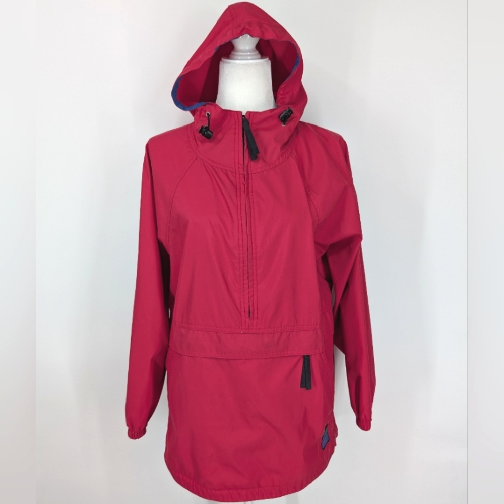 Woolrich Vintage Magenta Pink Pullover Utility Windbreaker Parker Jacket Small